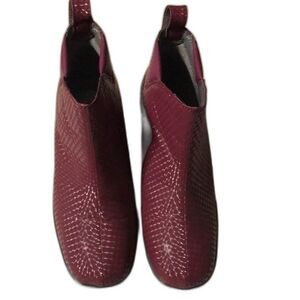 Pansy 22.5 EEE Booties sz 5.5 USA Rain Boots Burgundy